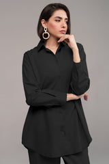 2 Pcs Cambric Co-ord Set – Black | Premium Soft Cambric