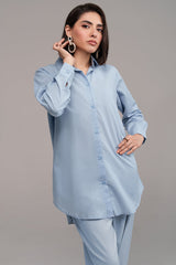 2 Pcs Cambric Co-ord Set – Sky Blue | Premium Soft Cambric