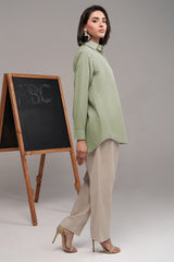 2 Pcs Cambric Co-ord Set – Mint | Premium Soft Cambric