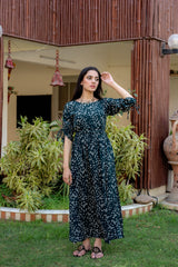 Tropical Gardenia Maxi Dress