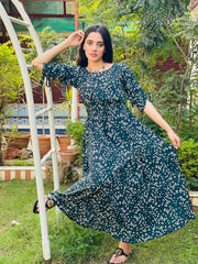 Tropical Gardenia Maxi Dress