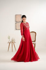 Naghma 3 Piece Chiffon Maxi Dress – Formal Pret with Embroidery