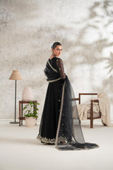 Black 3 Piece Chiffon Maxi Dress