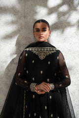 Black 3 Piece Chiffon Maxi Dress