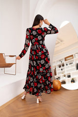 Black Day Dream Floral Maxi