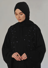 Ersheen Black Embellishment Abaya – Luxe Nidha Fabric