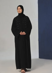 Ersheen Black Embellishment Abaya – Luxe Nidha Fabric