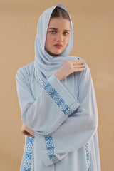 Ice Snowflake Embroidered Abaya