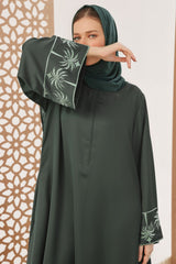 Palm Embroidered Maxi Abaya