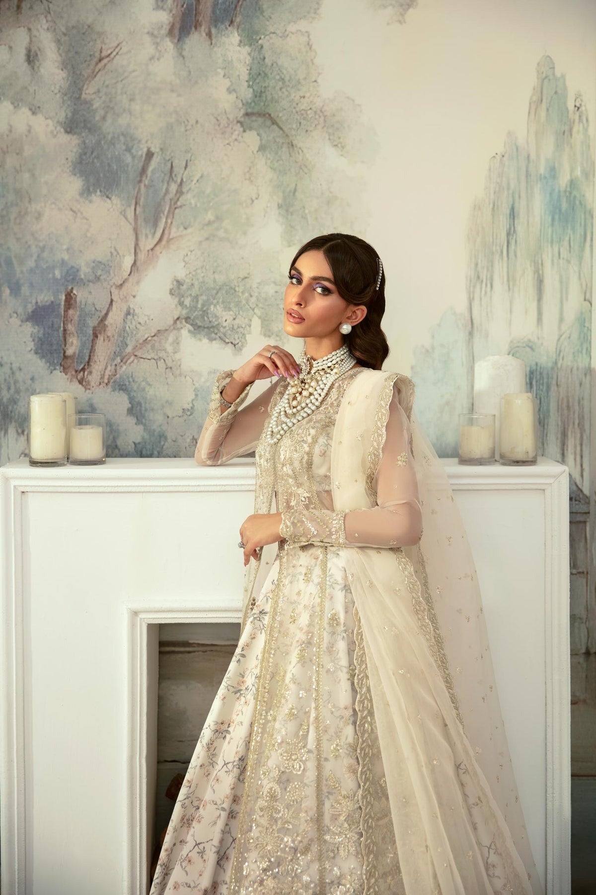 Elysian 3 Piece Formal Pret Dress – Heavy Embroidered Organza Fabric