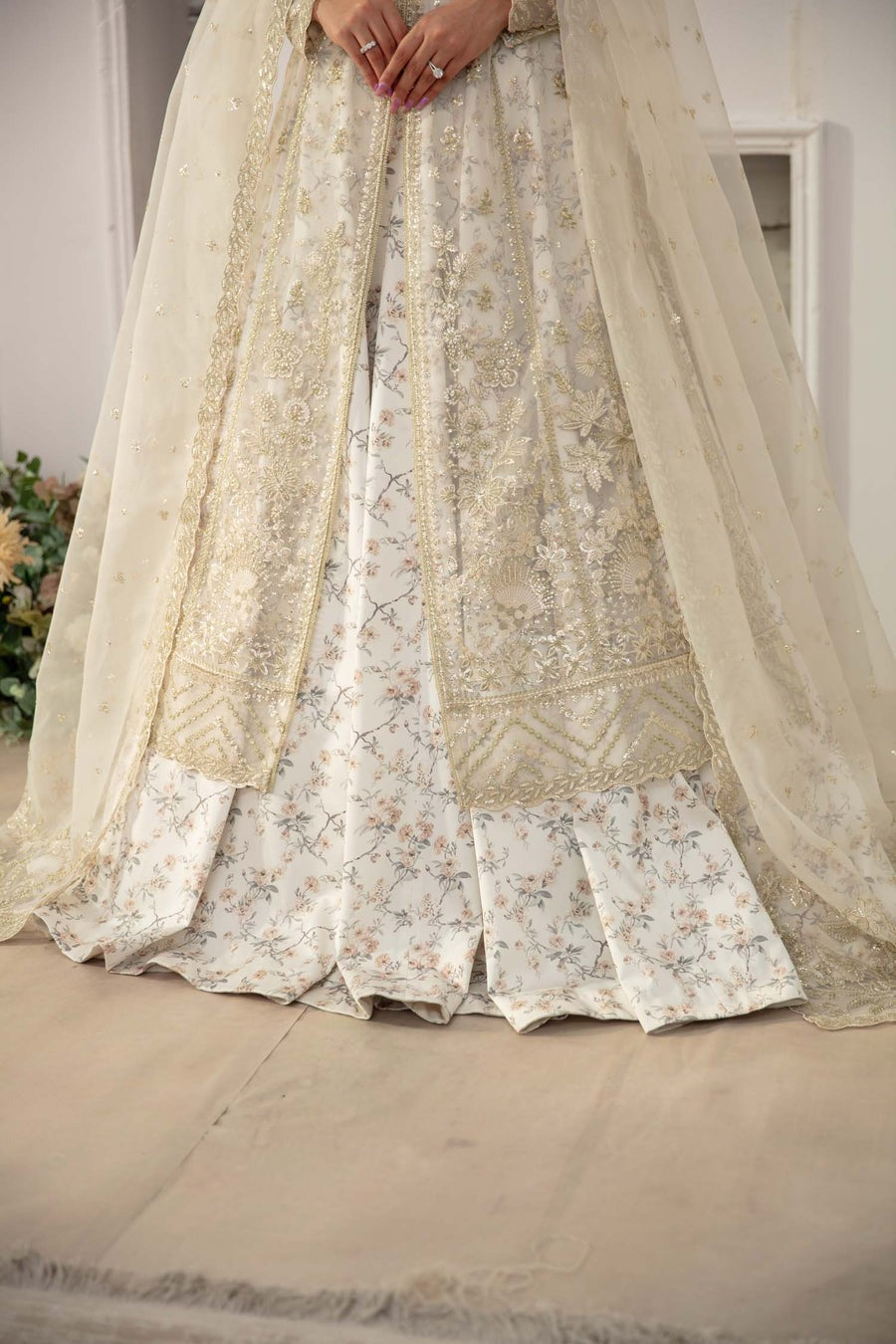 Elysian 3 Piece Formal Pret Dress – Heavy Embroidered Organza Fabric
