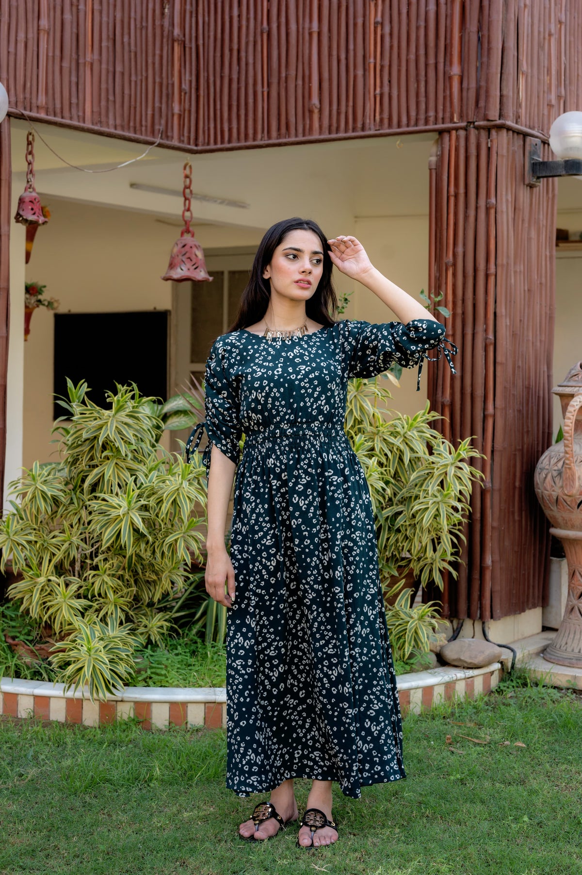Tropical Gardenia Maxi Dress