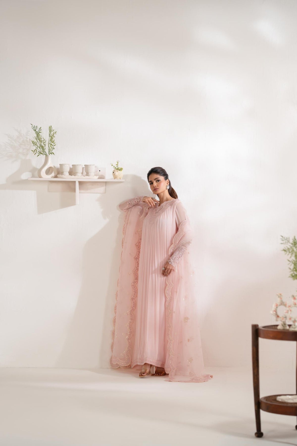 Jenaan 3 Piece Embroidered Chiffon Maxi Dress – Formal Wear