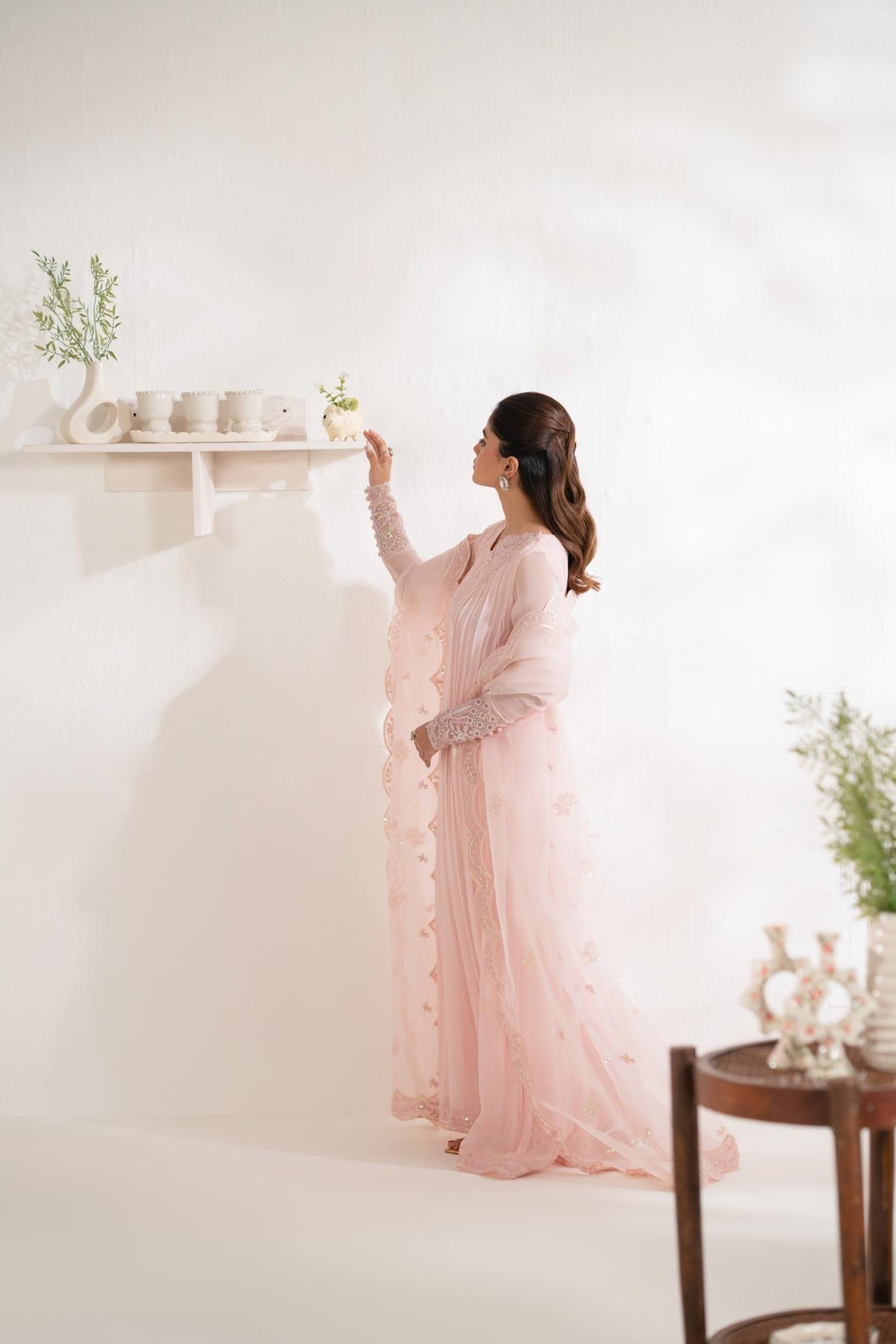 Jenaan 3 Piece Embroidered Chiffon Maxi Dress – Formal Wear