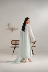 Parizah 3 Piece Chiffon Formal Pret Dress – Embroidered Elegance