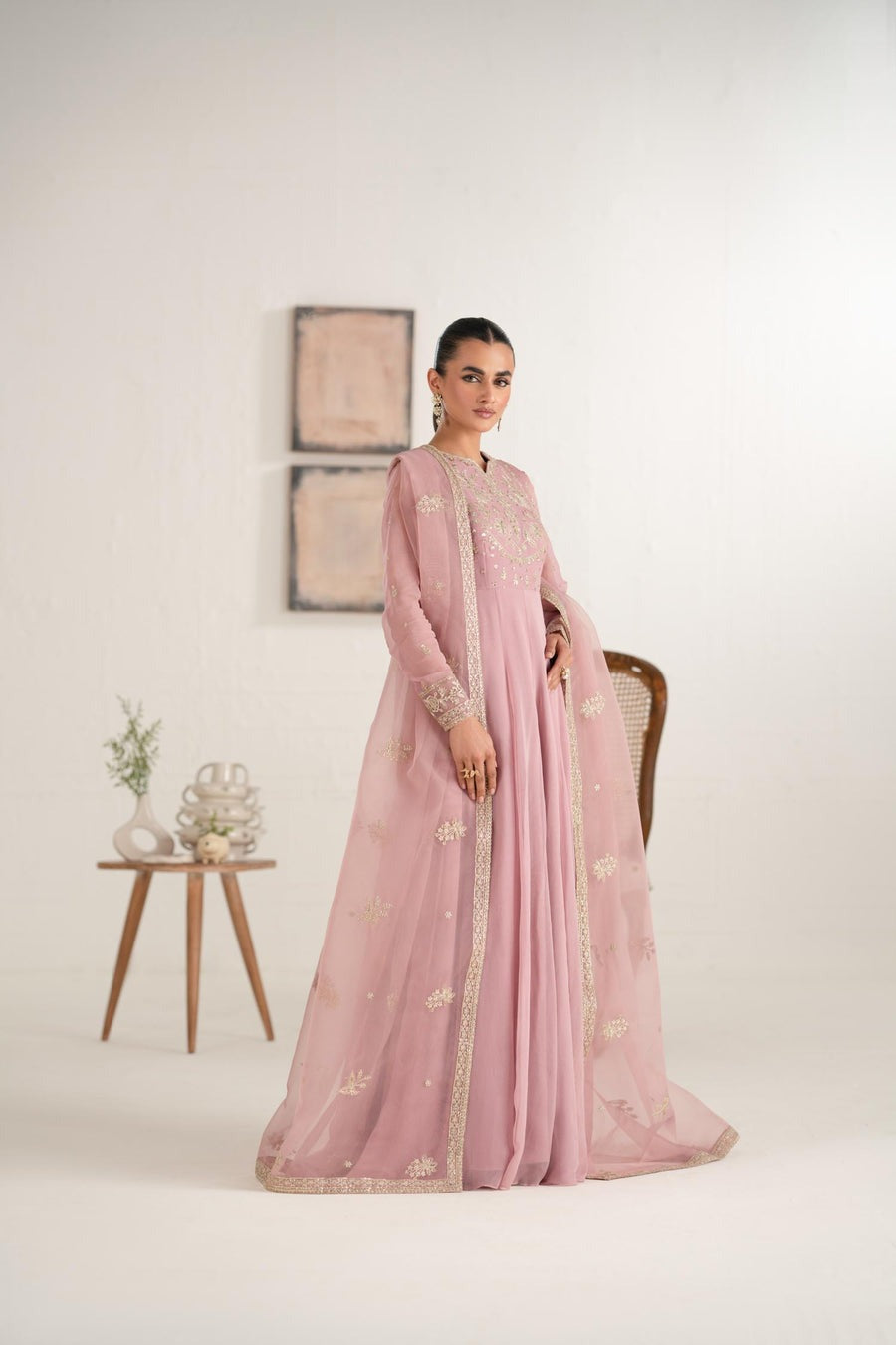 Feroza 3 Piece Chiffon Maxi Dress
