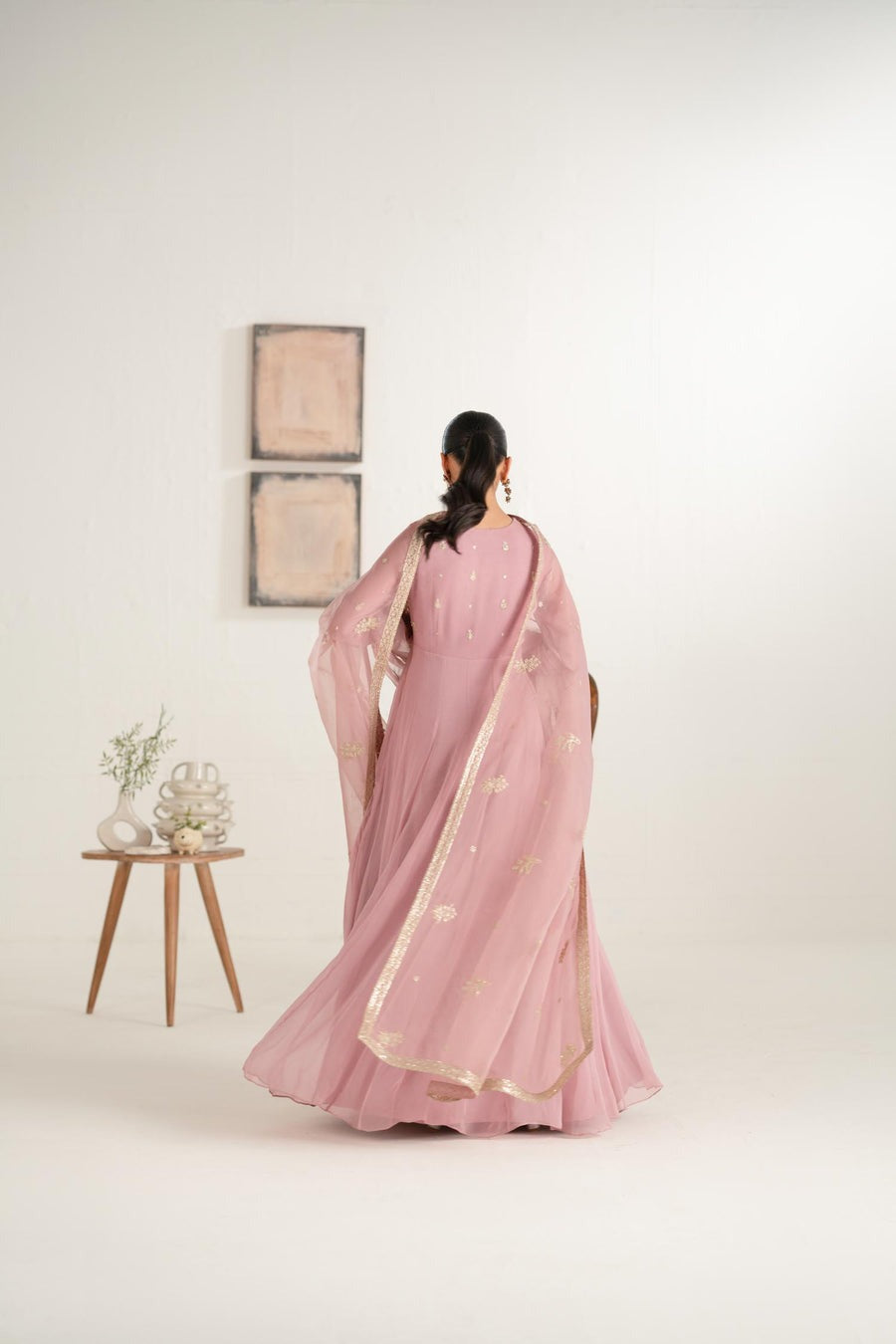 Feroza 3 Piece Chiffon Maxi Dress