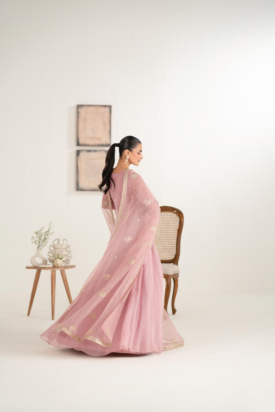 Feroza 3 Piece Chiffon Maxi Dress