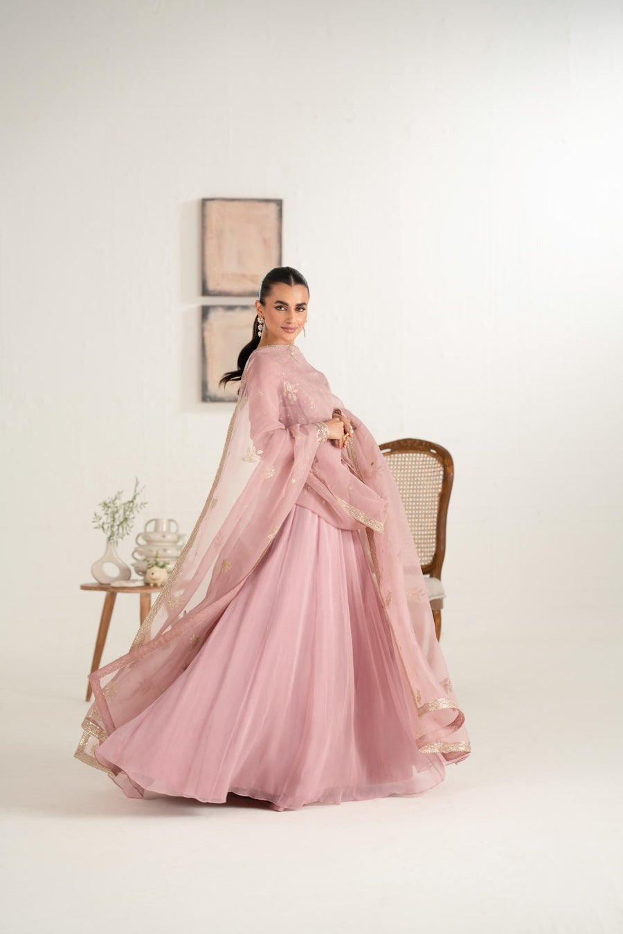 Feroza 3 Piece Chiffon Maxi Dress