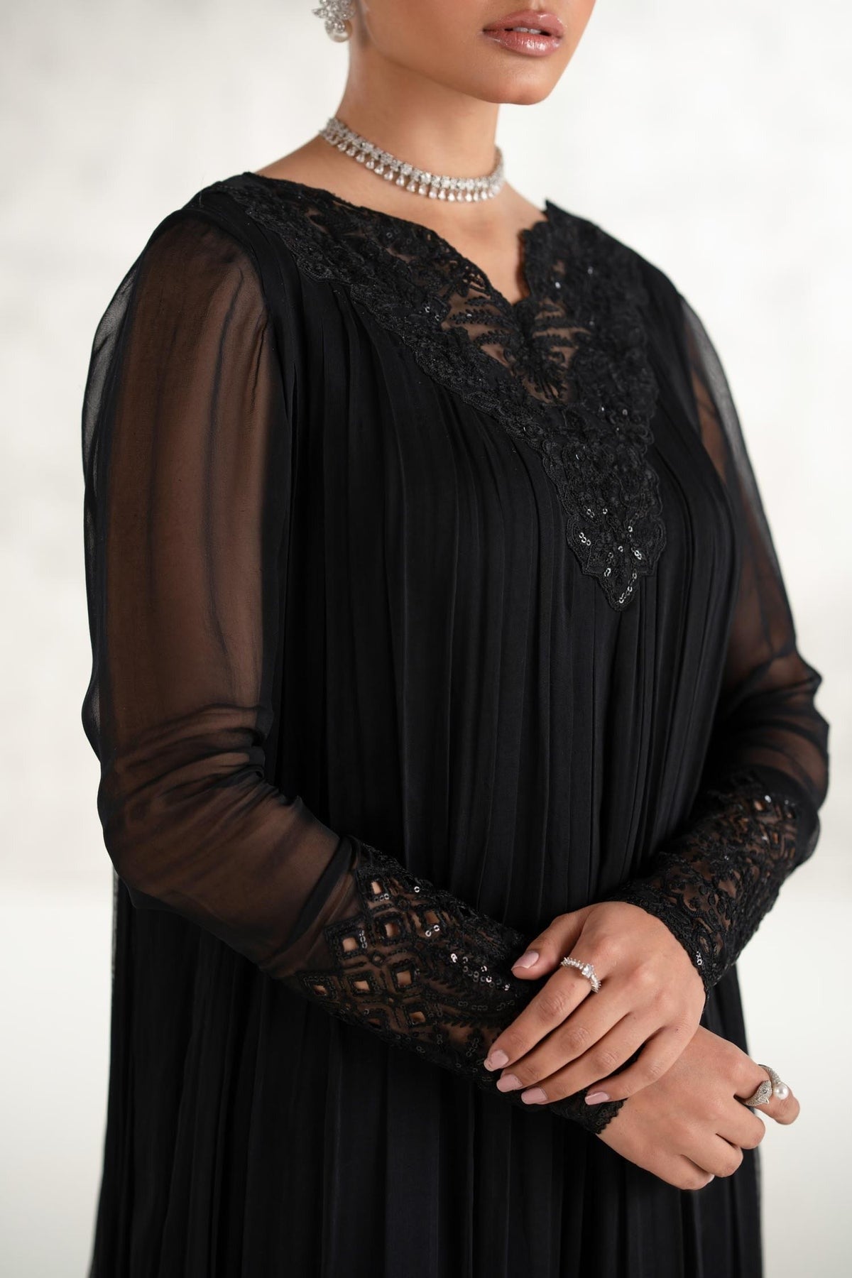 Mashal 3 Piece Embroidered Chiffon Maxi Dress – Formal Wear