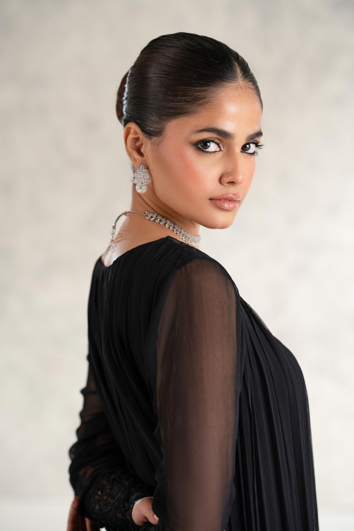 Mashal 3 Piece Embroidered Chiffon Maxi Dress – Formal Wear