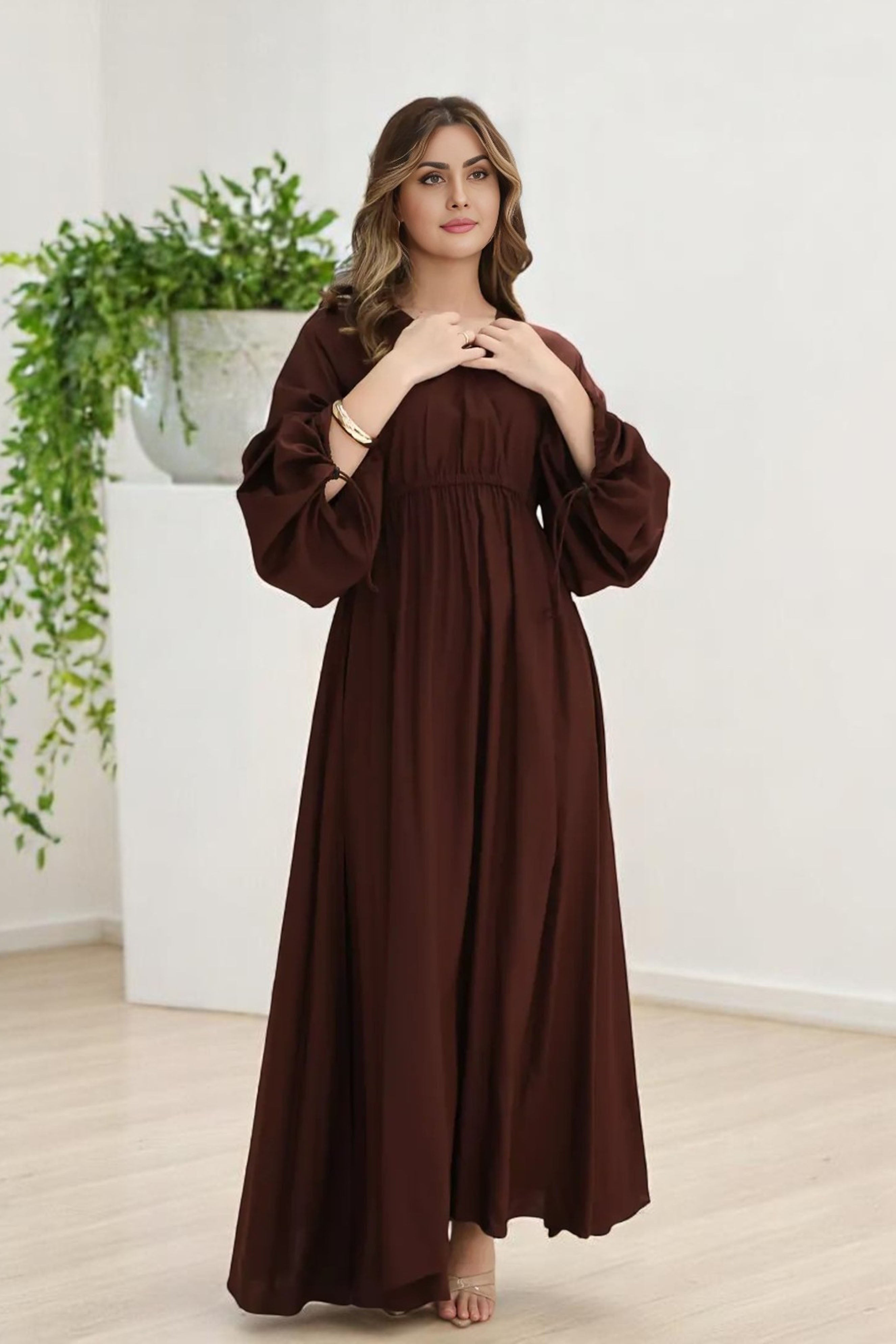 Sophia: Basic Solid  Maxi Dress